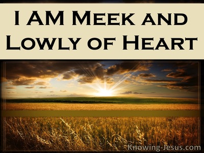 Matthew 11:29 Meek And Lowly Of Heart (cream)